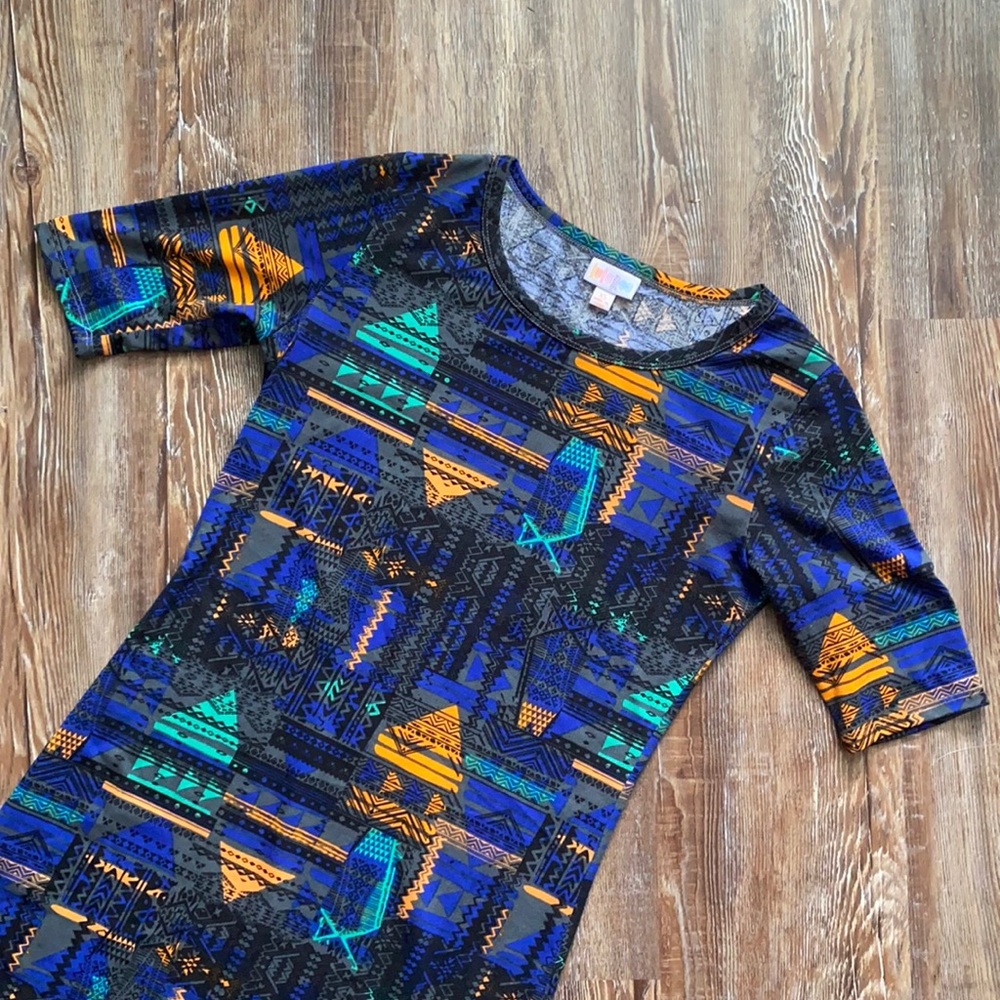 Lularoe Geometric Tribal Short Sleeve Julia Dress